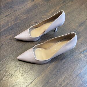 MADDEN GIRL Women's Patent Pointed-Toe Pumps in Nude Pink